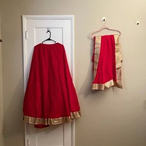 Indian skirt and dupatta set